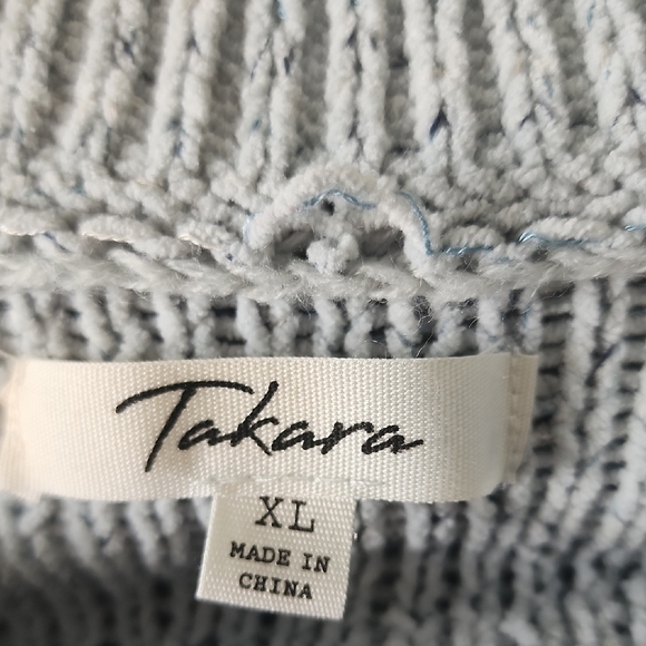 Takara Light Gray Cable Knit Sweater - Picture 10 of 12